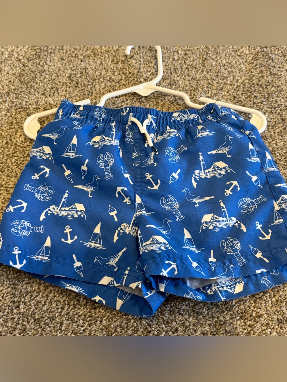 Janie & Jack Toddler Blue Nautical Swim Shorts